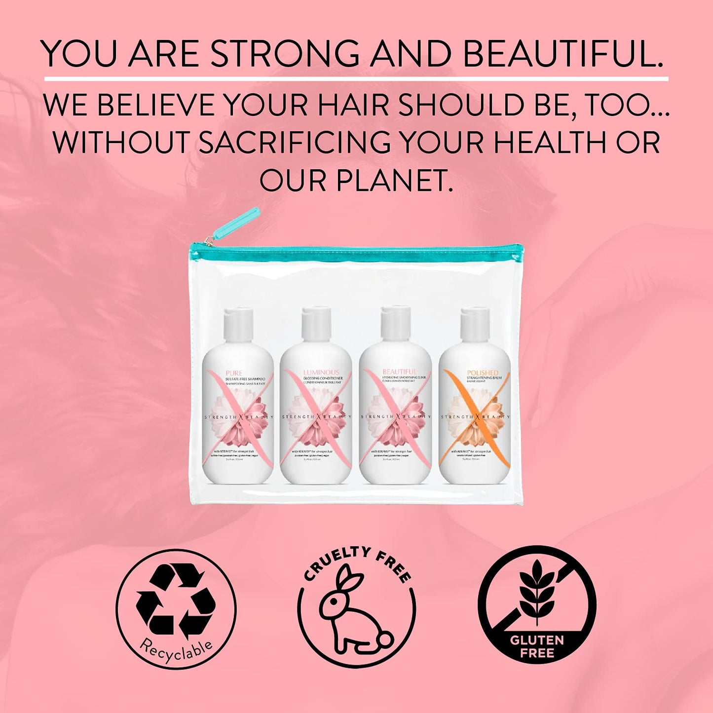 Strength x Beauty 4 pc. Smoothing Kit | Normal to Medium Hair Beauty & Personal Care Strength x Beauty