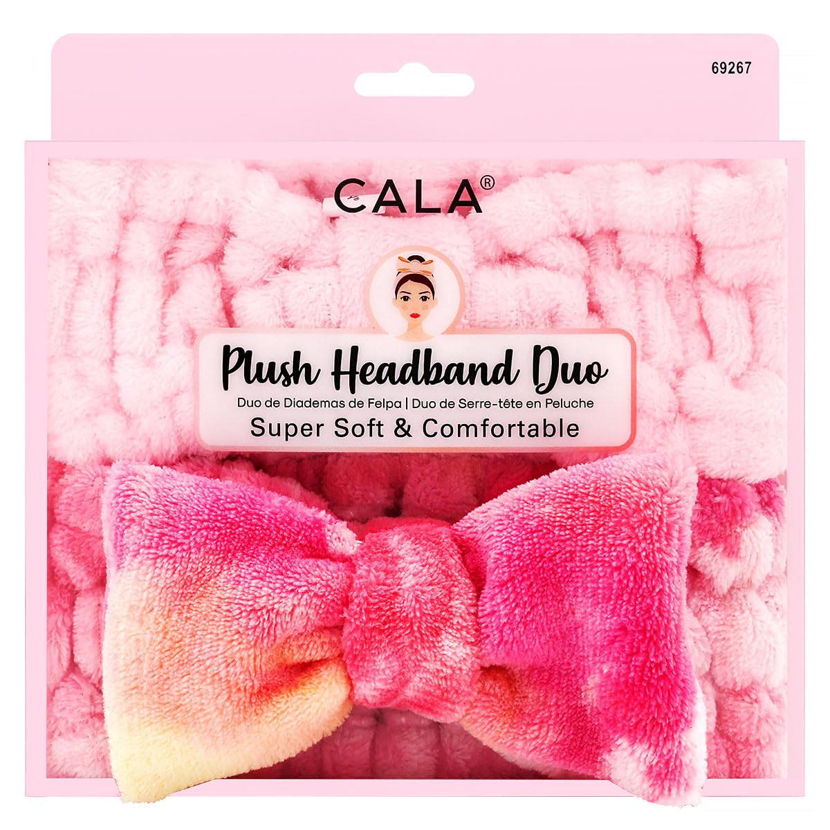 HEADBANDS: PINK/PINK TIE DYE (2PCS)