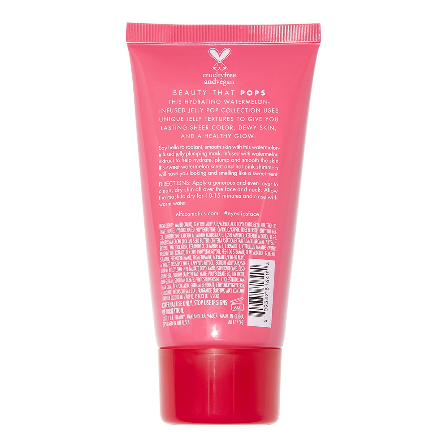 e.l.f. SKIN Jelly Pop Watermelon Glitter Face Mask, Cooling Face Mask To Plump & Calm Skin, Watermelon Scent, Vegan , For All Skin Types Beauty & Personal Care e.l.f.