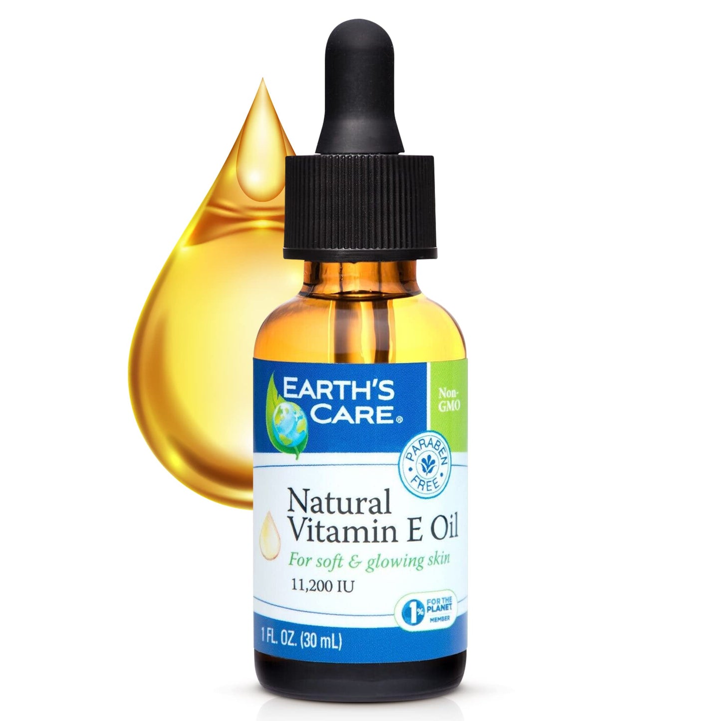Earth's Care Natural Vitamin E Oil - 100% Natural Vitamin E Oil for Skin and Hair - 1 Fl OZ Beauty & Personal Care Earth's Care
