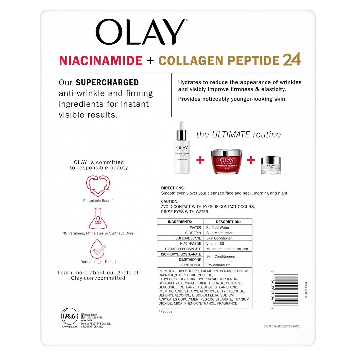 Olay Ultimate Niacinamide + Collagen Hydrating Moisturizer, 1.7 Ounce (2 Pack) Beauty & Personal Care Olay