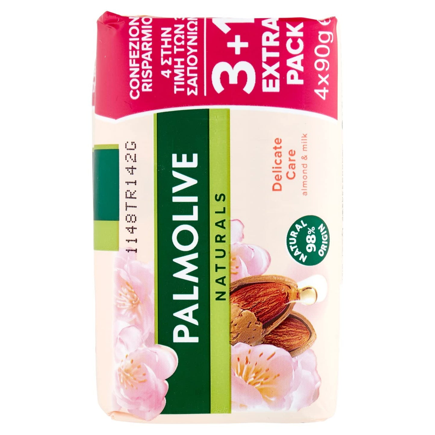 Palmolive - Delicate Care Toiletry Soap with Almond Milk - 360 g, 4 Pieces Beauty and Personal Care Palmolive
