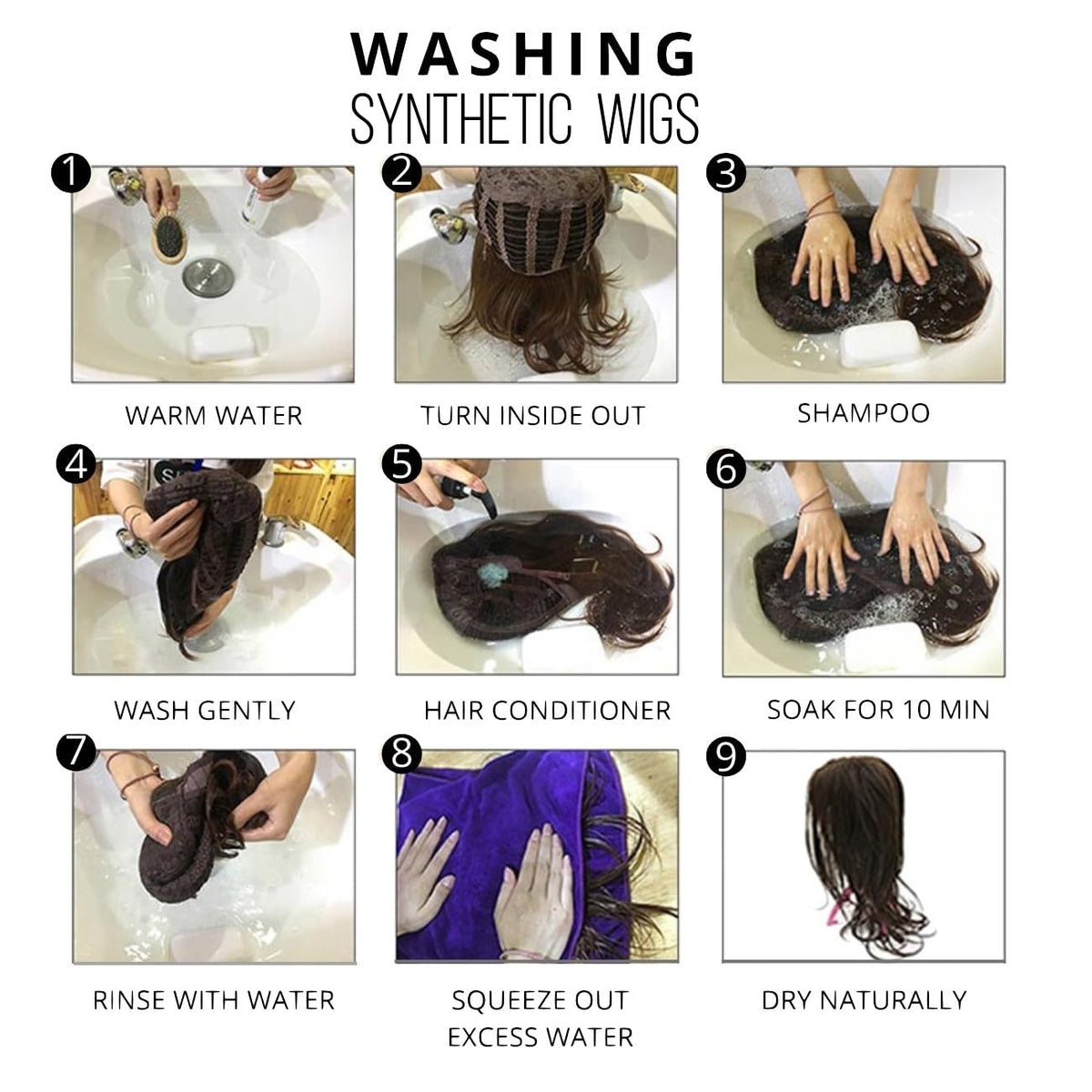 Naseily Short Black And Purple Wig Short Curly 2 Tones Synthetic Wigs For Black Women Natural Short Hair Wig