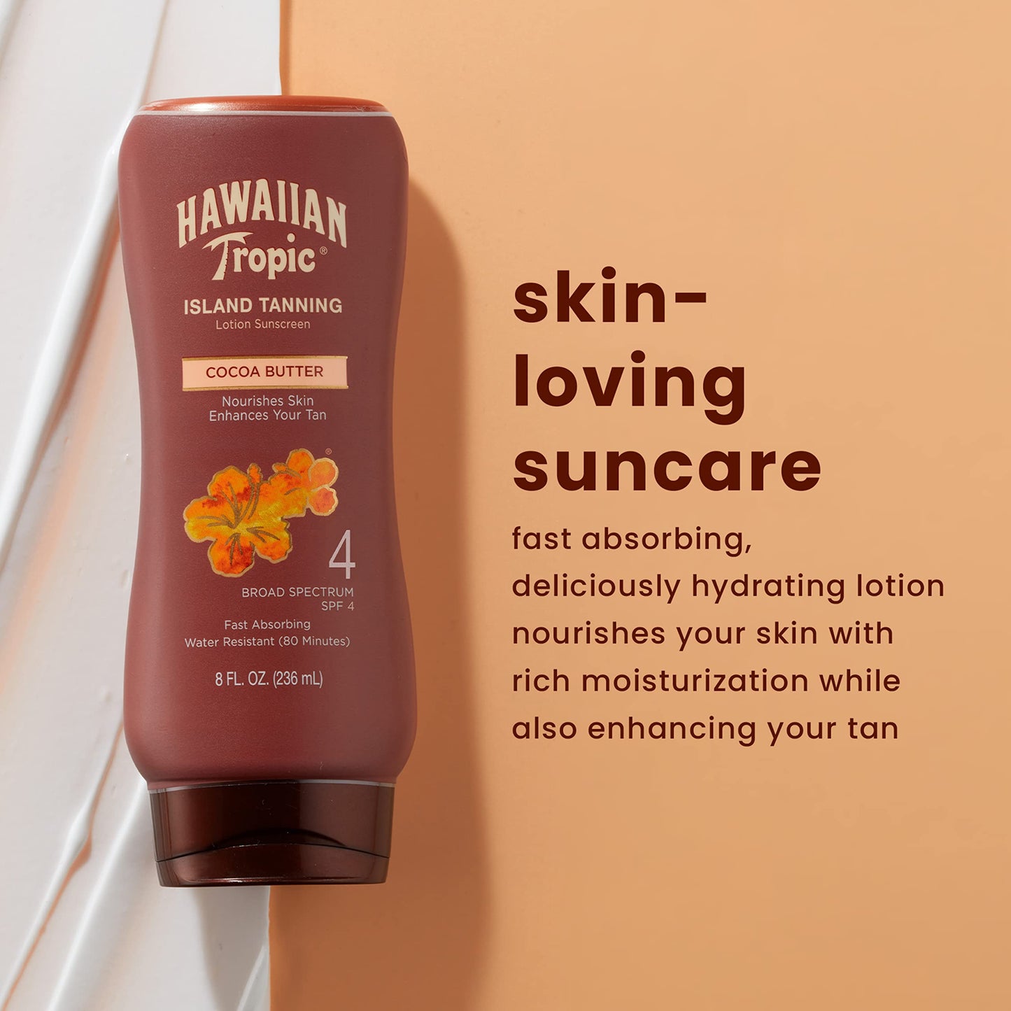 Hawaiian Tropic Sunscreen Protective Dark Tannning Sun Care Sunscreen Lotion - SPF 4, 8 Ounce Beauty & Personal Care Hawaiian Tropic