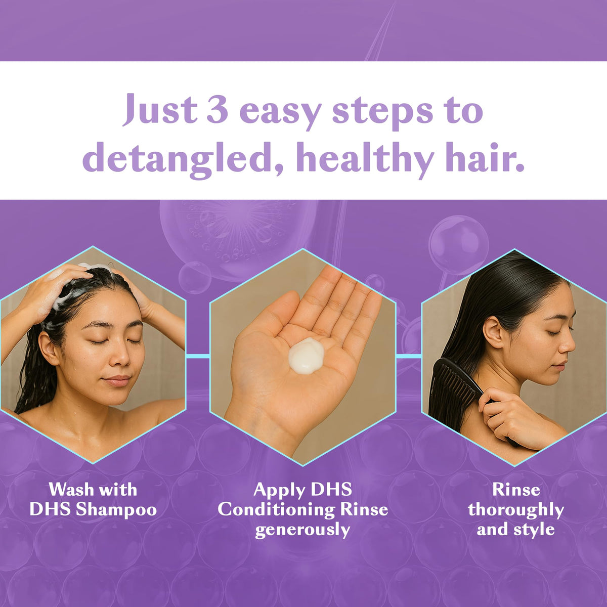 DHS Conditioning Rinse Moisturizing Conditioner - Hydrating and Detangling for Dry, Damaged, or Oily Hair - 2 Pack (8 oz Bottles) Beauty & Personal Care DHS