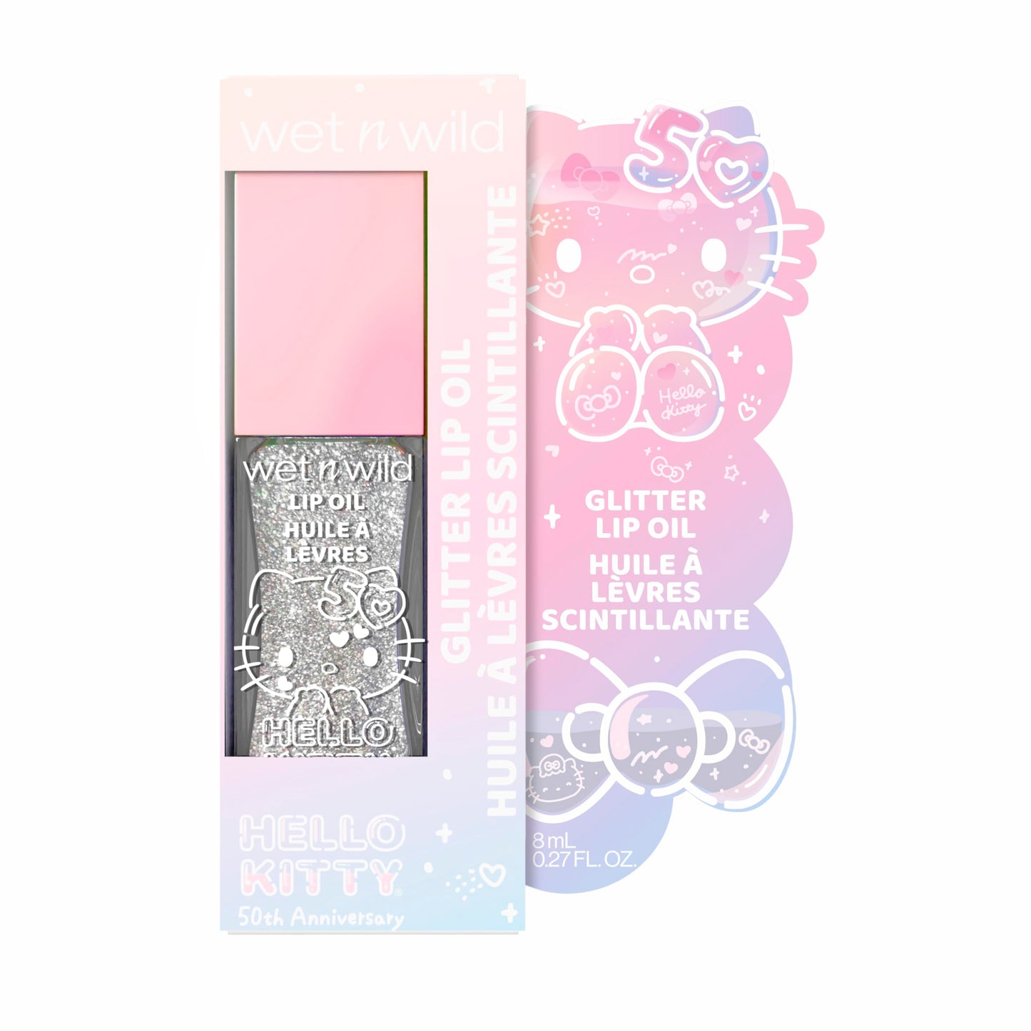 wet n wild Hello Kitty Glitter Lip Oil, New 10 Oil Infused Formula, Warm Apple Pie Lightly Scented, Sparkly Bold Colors, Cruelty-Free & Vegan - Beauty & Personal Care wet n wild