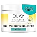 Olay Complete+ Rich Moisturizing Cream Fragrance-Free, 8.5 OZ, 3-in-1 Hydrating Face Cream for Dry Skin with Vitamin B3, Vitamin E, and Ceramides Beauty & Personal Care Olay