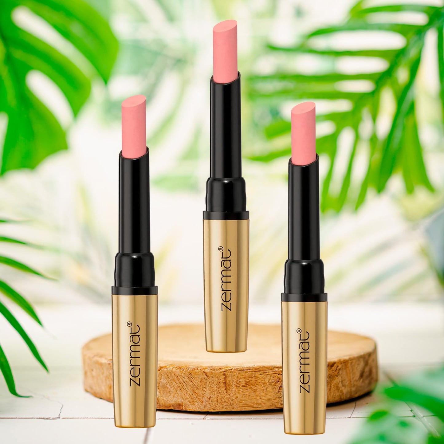 Zermat Eleganzza Reflex Long-Lasting Lipstick, Fabulous Almendra Shade, Moisturizing Formula, 8 Hour Wear, 0.06 Oz Beauty & Personal Care Zermat