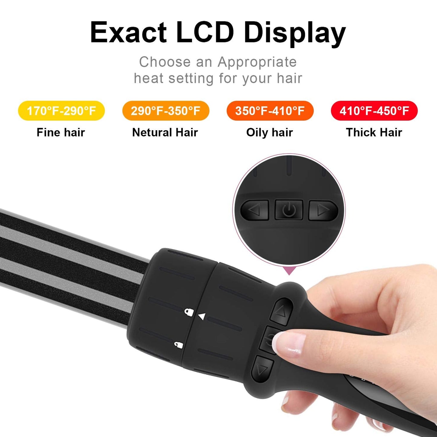 Curling Iron,PARWIN PRO BEAUTY 7 in 1 Curling Wand Set with 7 Interchangeable Barrels and Heat Protective Glove Auto Shut Off Dual Voltage Beauty & Personal Care PARWIN PRO BEAUTY