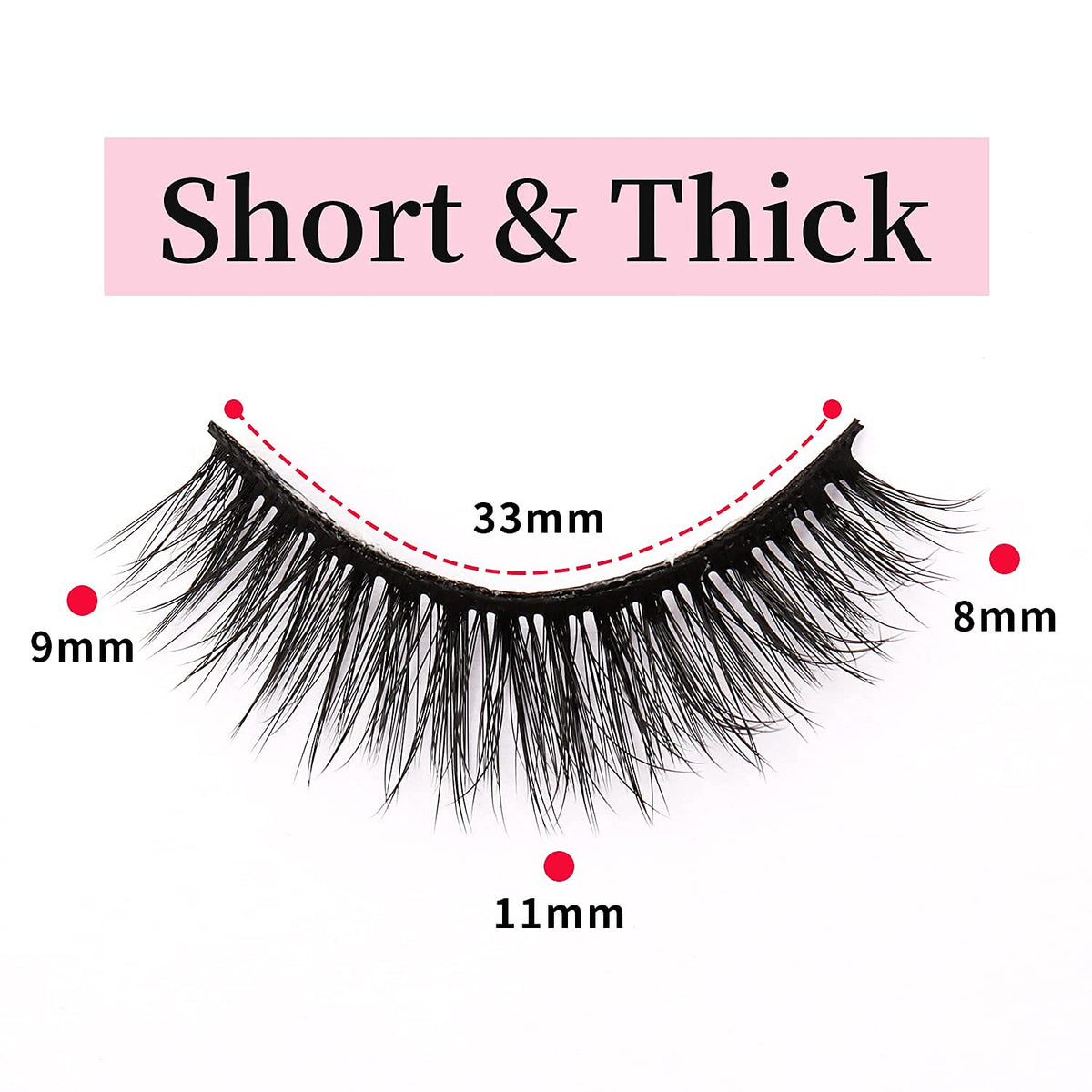 False Lashes Natural Look 6D Thick Faux Mink Lashes 10 Pairs 100% Handmake Reusable Fluffy Volume Full Strip Eye Lashes Beauty & Personal Care Tumzzle