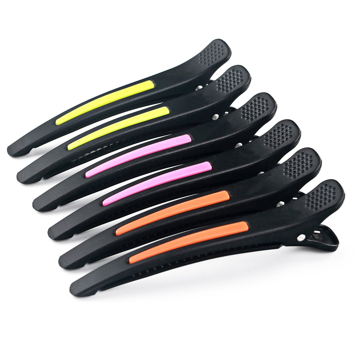 6Pcs/set Pinup Plastic Duck Bill Hair Clips for Sectioning Hair - Professional Non Slip Silicone band Clips Salon DIY Accessories Hairpins Hairgrip Beauty & Personal Care Liasun