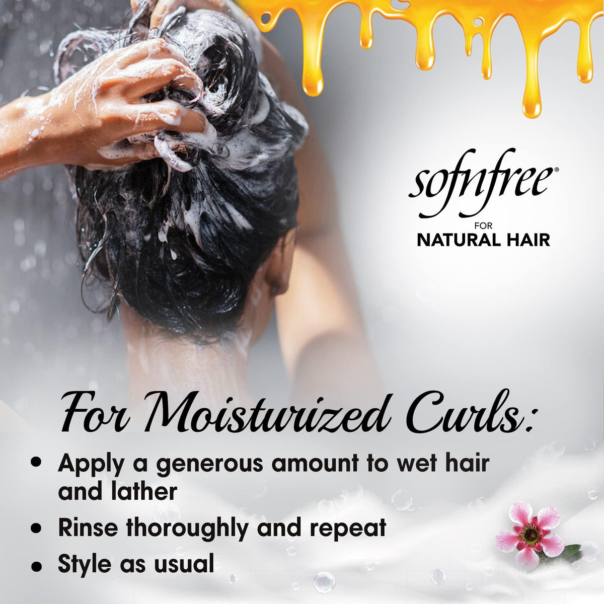 Sofn’free Hydration Manuka Honey Shampoo, Curly Hair - 11.83 fl oz, 3 Pack