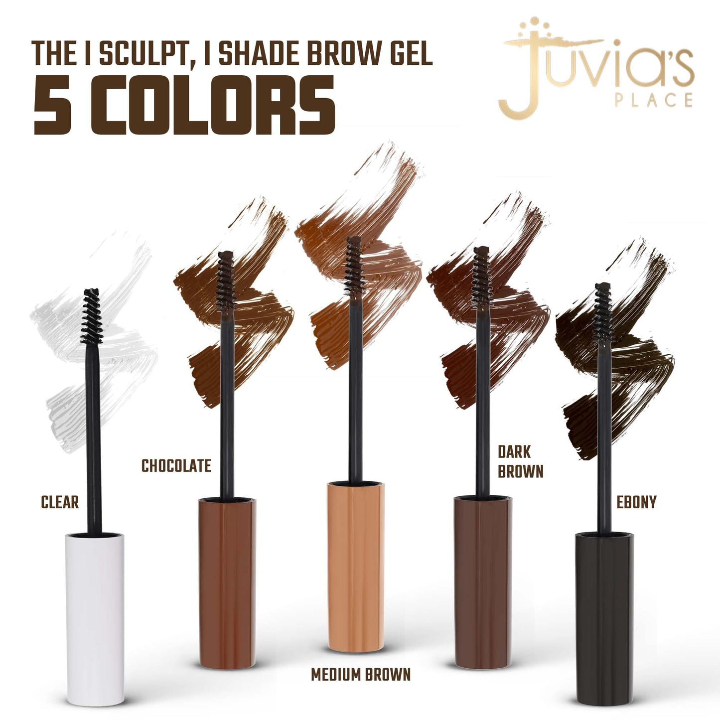 Juvia's Place iSculpt, iShade Eyebrow Gel - Dark Brown, Waterproof Gel for Eyebrows, Brows Enhancer Makeup, Brows Filler makeup, Tinted Brow… Beauty & Personal Care Juvia's Place
