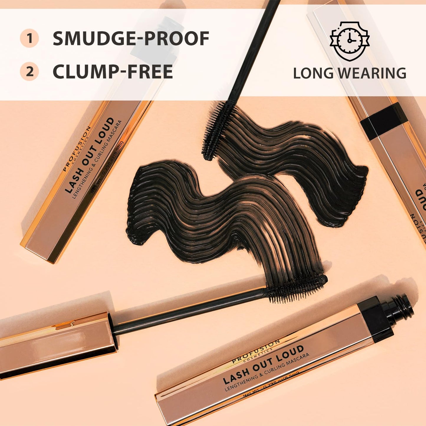 Profusion Cosmetics Lash Out Loud Volumizing and Lengthening Mascara Achieve Ultimate Lash Goals and Get Clump Free, Smudge-Resistant Lashes Beauty & Personal Care Profusion Cosmetics