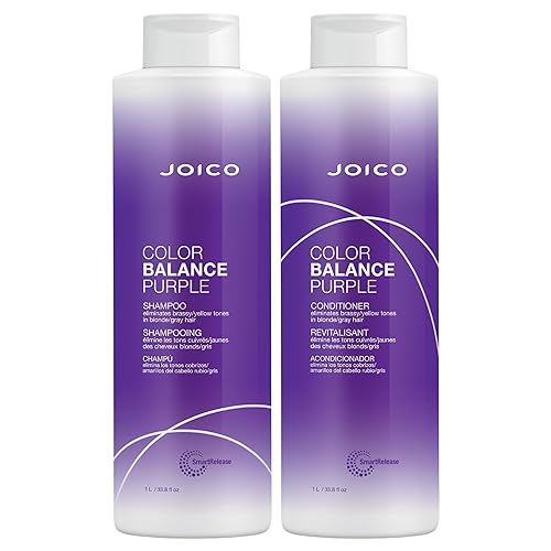 Joico Color Balance Purple Shampoo & Conditioner Set | Eliminate Brassy and Yellow tones | For Cool Blonde or Gray Hair Beauty & Personal Care Joico