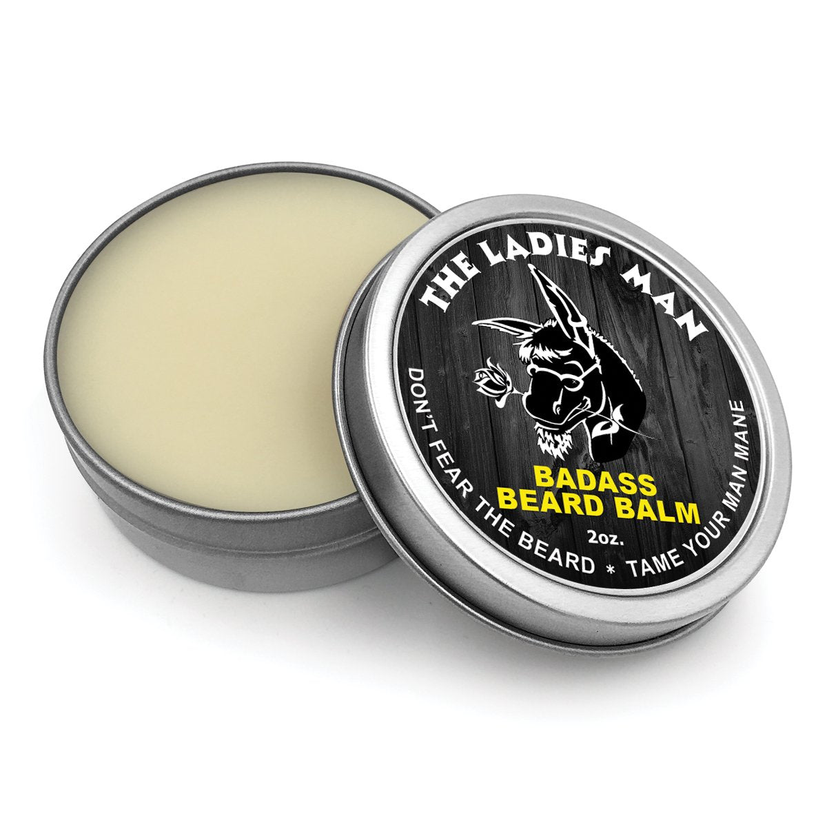 Badass Beard Care Beard Balm for Men - Ladies Man Scent 2 oz - Shea Butter Argan Jojoba Beeswax - Lemon Vanilla Orange - Light Hold Beard Conditioner Beauty and Personal Care Badass Beard Care