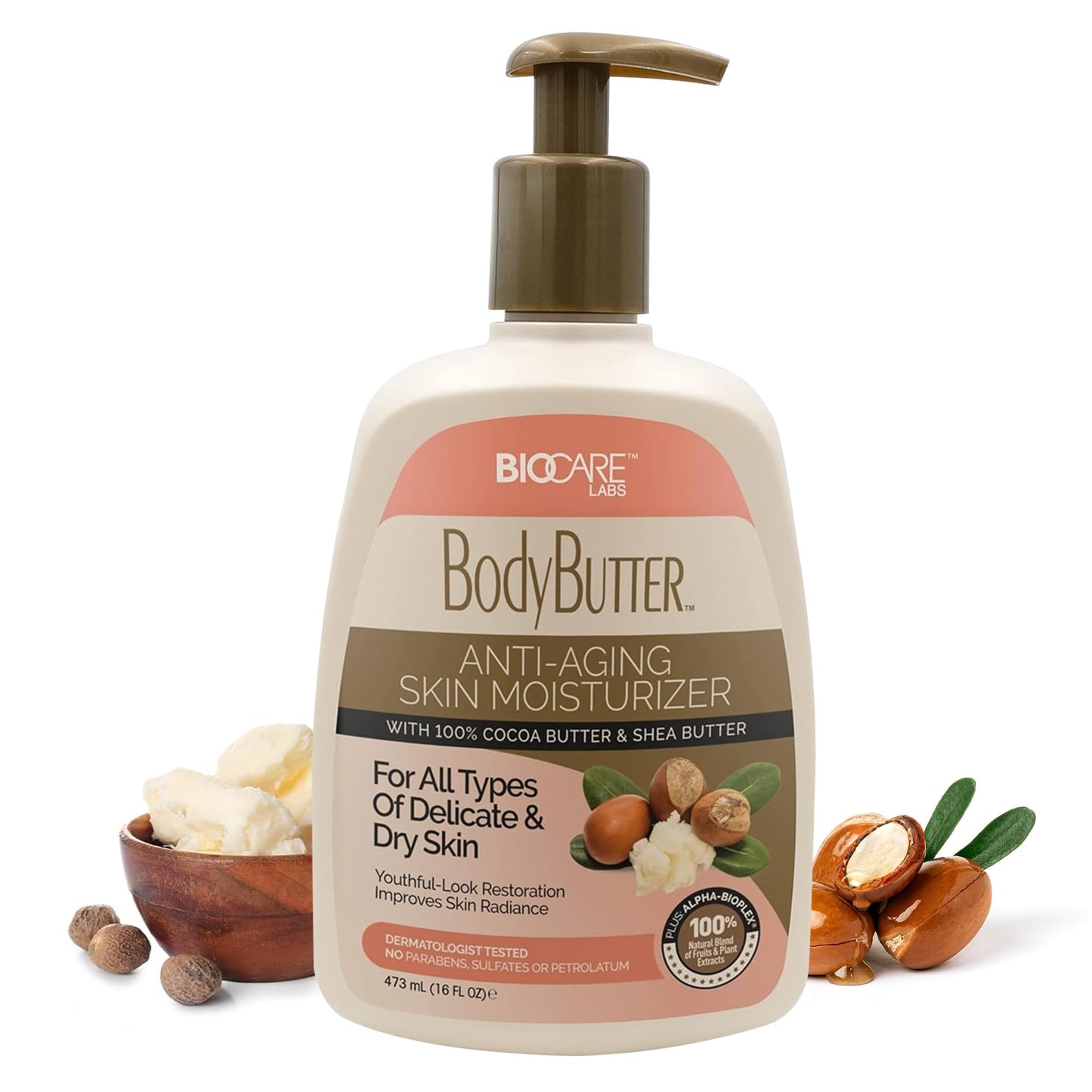 Biocare Body Butter - Infused with Cocoa Butter & Shea Butter plus Alpha-Bioplex for Youthful-Looking, Radiant Complexion, Hydrated, Smoother, Firmer Beauty & Personal Care Biocare