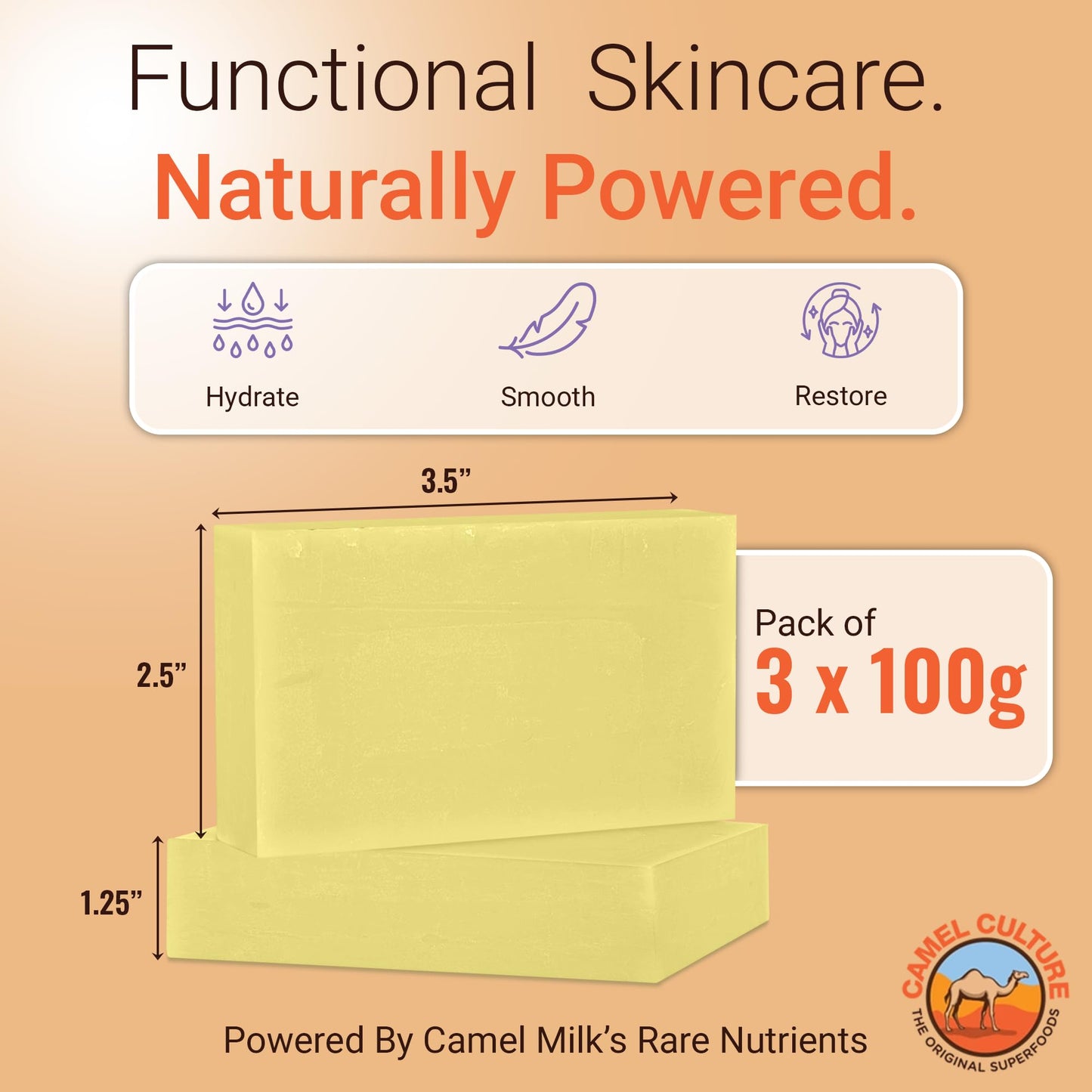 CAMEL CULTURE Jojoba and Lavender Bar Soap (3 Pack) - Handcrafted, Moisturizing Camel Milk Soap - Nourishing, Nutrient and Vitamin Rich Men's Body Beauty & Personal Care CAMEL CULTURE