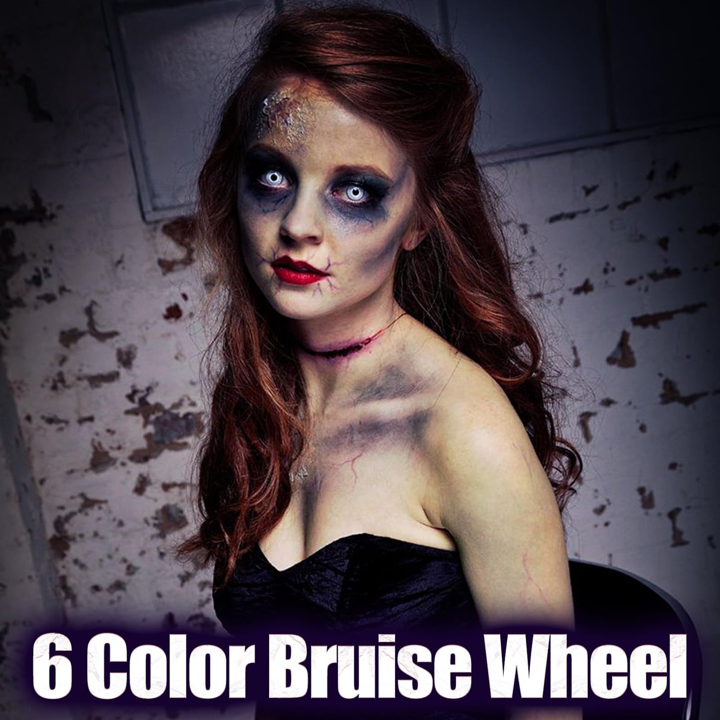 6 Color Bruise Wheel for Special Effects, FX Bruise Wheel, with 1pc Sponge, Halloween Bruise Makeup Kit, SFX Paint, for Clothes Face Body Paint Beauty & Personal Care Js2U ZW