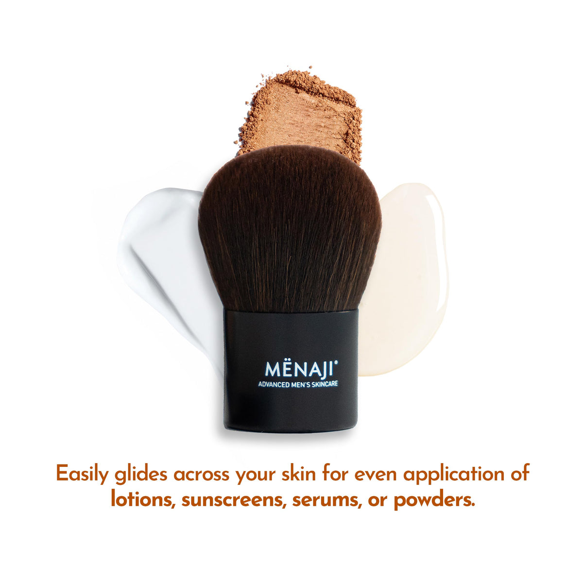 MENAJI Deluxe Kabuki Brush for Men - Professional Makeup Foundation Brush for Powder, Liquid & Cream - Travel-Friendly makeup Brushes for Flawless