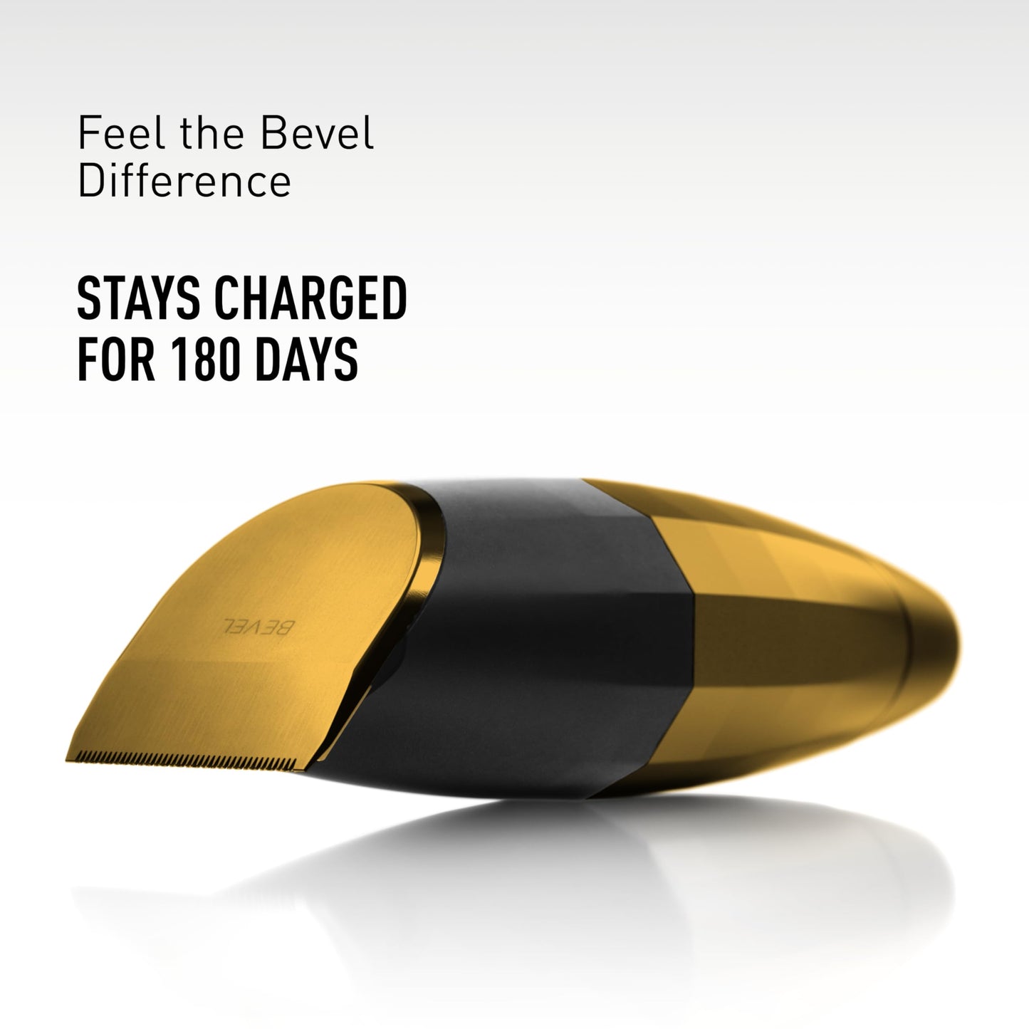 Bevel Beard Trimmer for Men - Gold Edition Cordless Trimmer, 8 Hour Rechargeable Battery Life, Tool Free Adjustable Zero Gapped Blade, Barber Beauty and Personal Care Bevel