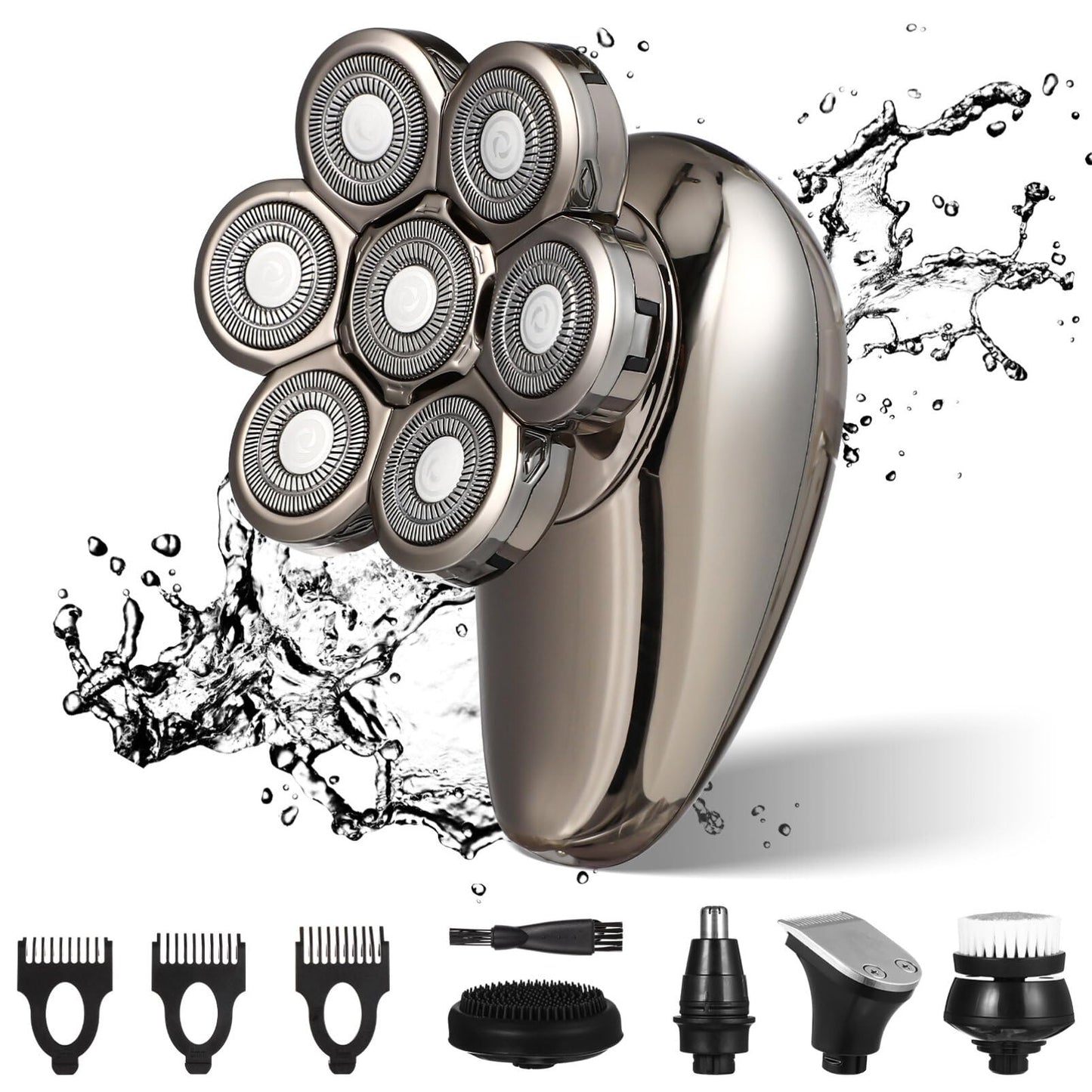Beaupretty Beard Kit for Men Electric Shaver Razor Face and Head Trimmer Hair Removal Machine Nose Hair Trimmer Portable Rustproof Stainless Steel Beauty and Personal Care Beaupretty