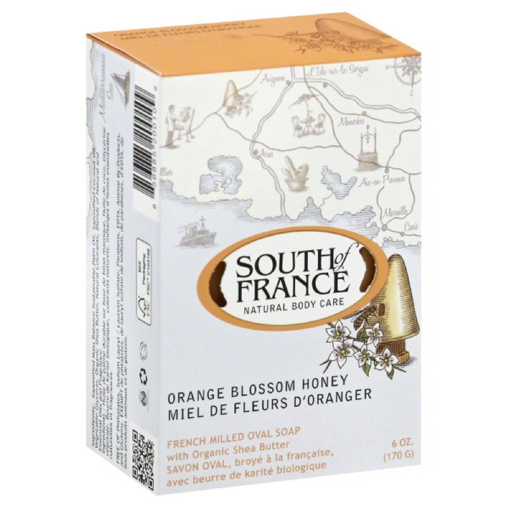 South of France Natural Bar Everyday Detox Soap, Orange Blossom Honey, 6 Ounce Beauty & Personal Care South Of France