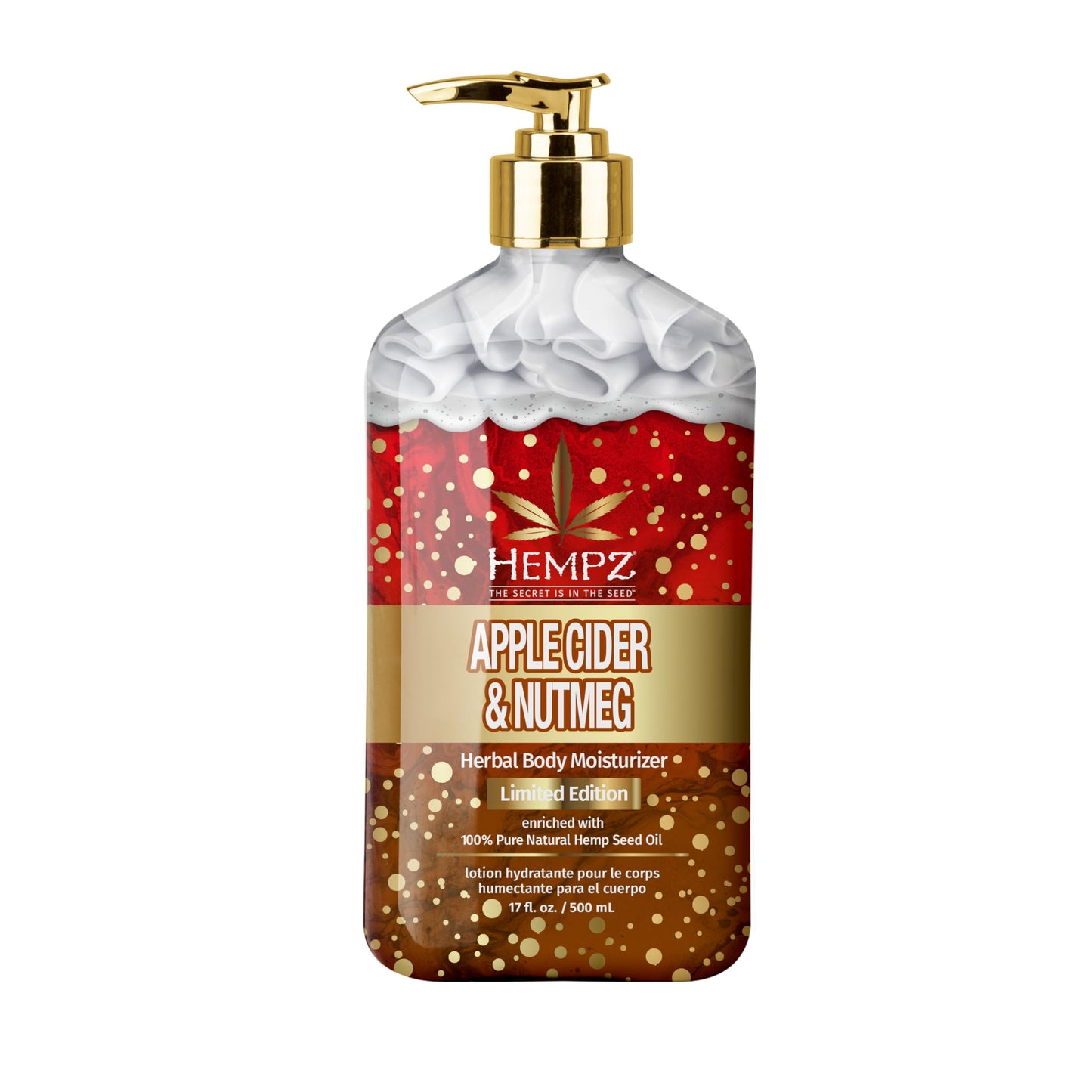 Hempz Limited Edition Apple Cider & Nutmeg Herbal Body Lotion, for men or women, vegan and gluten free, 17 oz Beauty & Personal Care Hempz