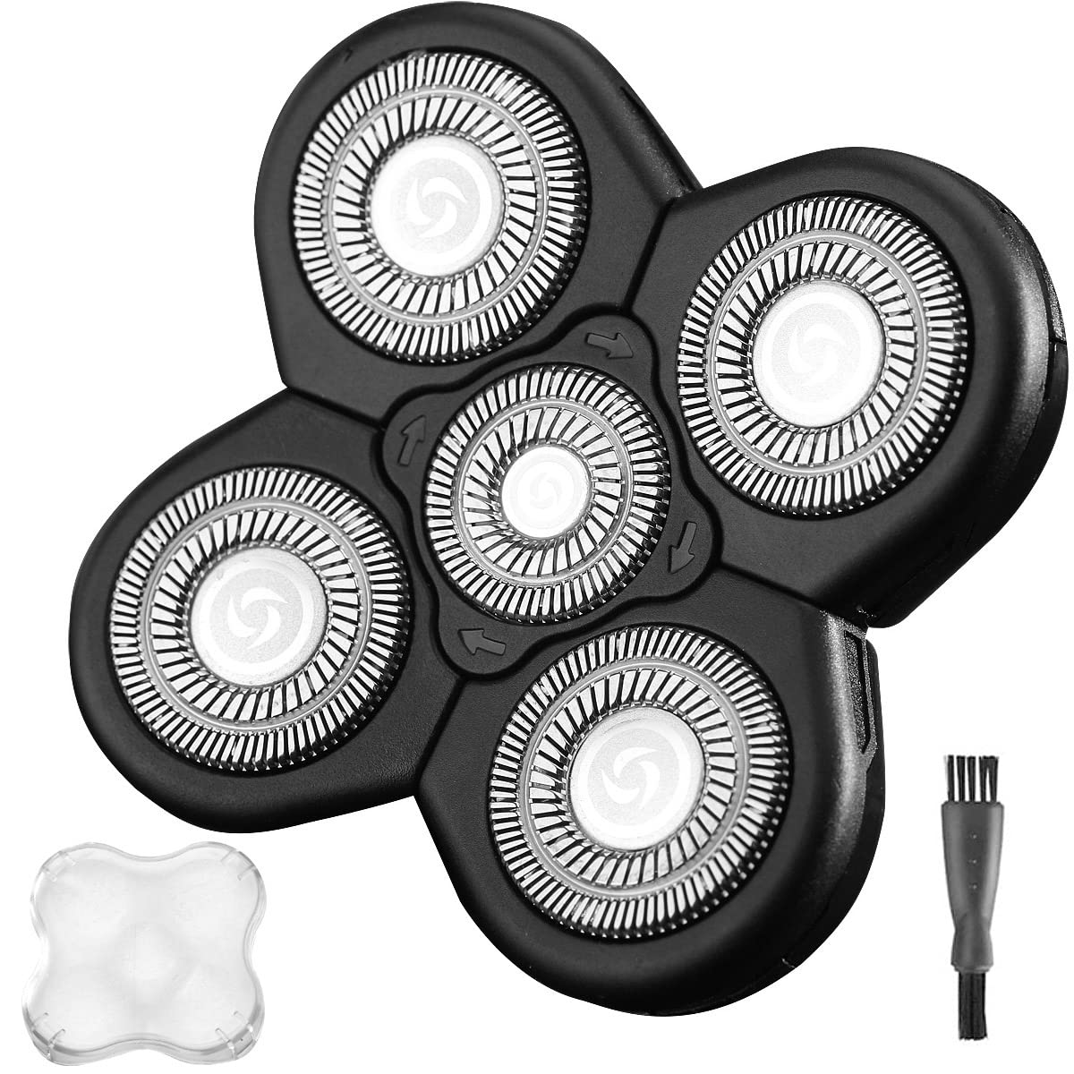 Universal 5 Blades Head Shaver Replacement Heads for Mainstream Shaver Brands, Eelectric Shaver Replacement Replacement Blades (5D Black) Beauty and Personal Care WAHFOX