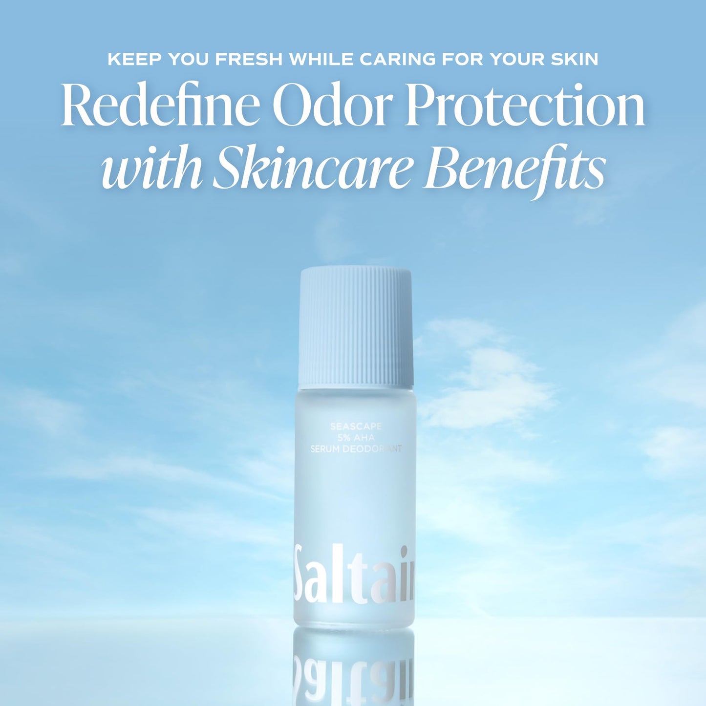 Saltair Serum Deodorant 2 Pack - 5% AHA - Aluminum-Free Odor Control for Women & Men - Mandelic Acid Deodorant with Lactic Acid - Seascape Scent - 2x Beauty and Personal Care Saltair