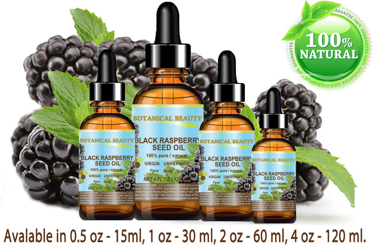 Botanical Beauty BLACK RASPBERRY SEED OIL 100% Pure Natural Undiluted Virgin Unrefined Cold Pressed Carrier Oil for Face, Skin, Hair, Lip, Nails (0.5 Beauty & Personal Care Botanical Beauty
