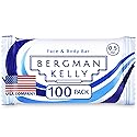 BERGMAN KELLY - Hotel Soap Bars - White Tea, 0.5 oz, 100 PK - Travel Size Luxury Bulk Amenities Bar Soap - Mini Individually Wrapped Rectangular Soap Beauty & Personal Care BERGMAN KELLY