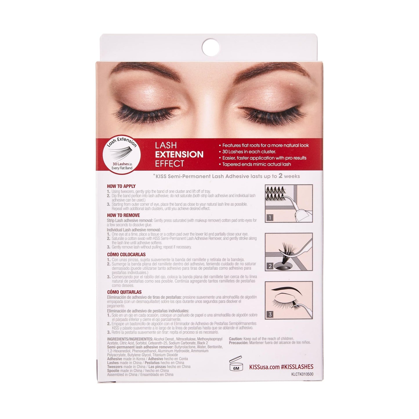 Kiss Lash Couture Luxtensions Faux Lash Extensions Kit (Pack of 6) Beauty & Personal Care KISS