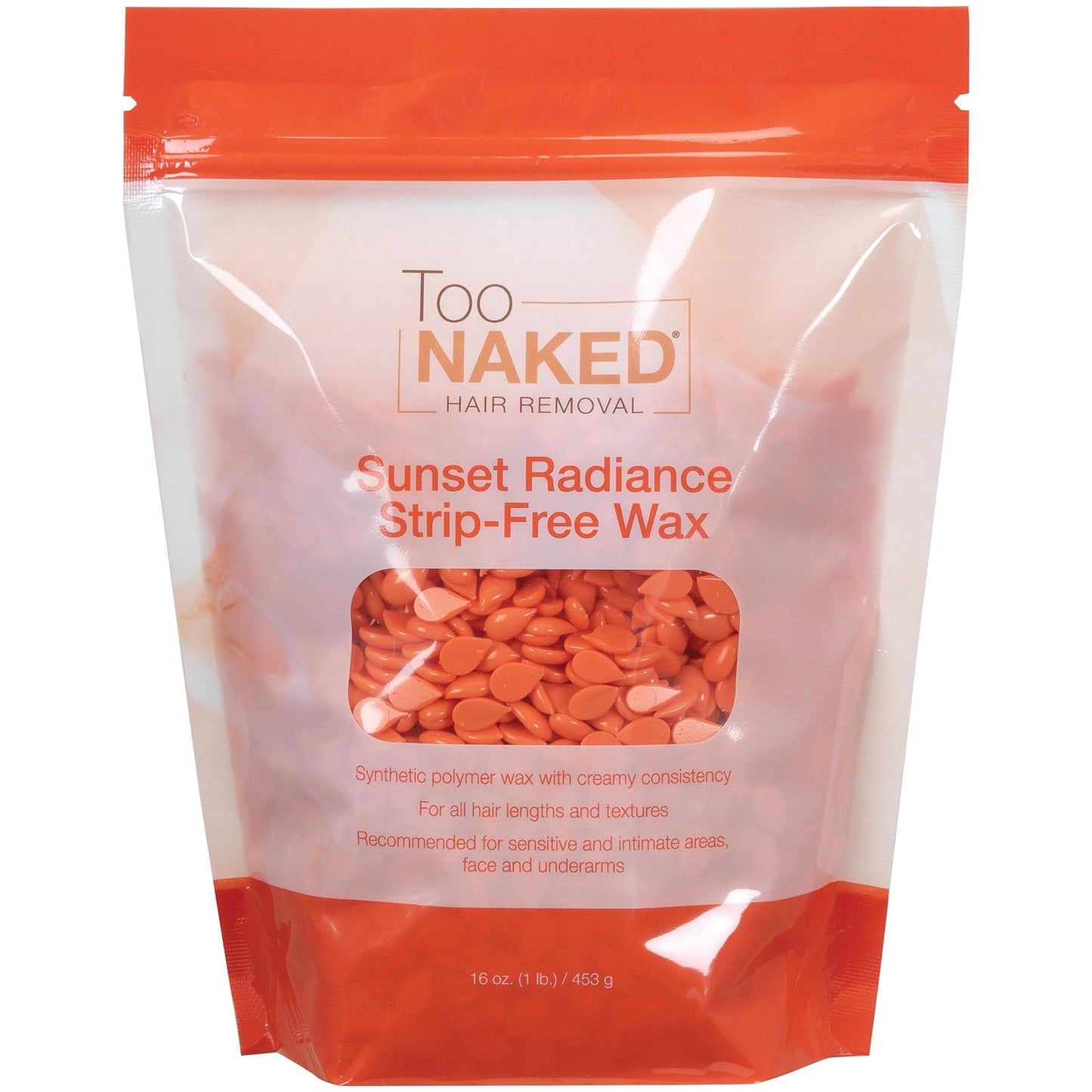 Too Naked Hair Removal Sunset Radiance Strip-Free Wax, Full Transparency with Creamy Consistency, Hypoallergenic for Sensitive Areas, Fragrance-Free Beauty and Personal Care TOO NAKED HAIR REMOVAL