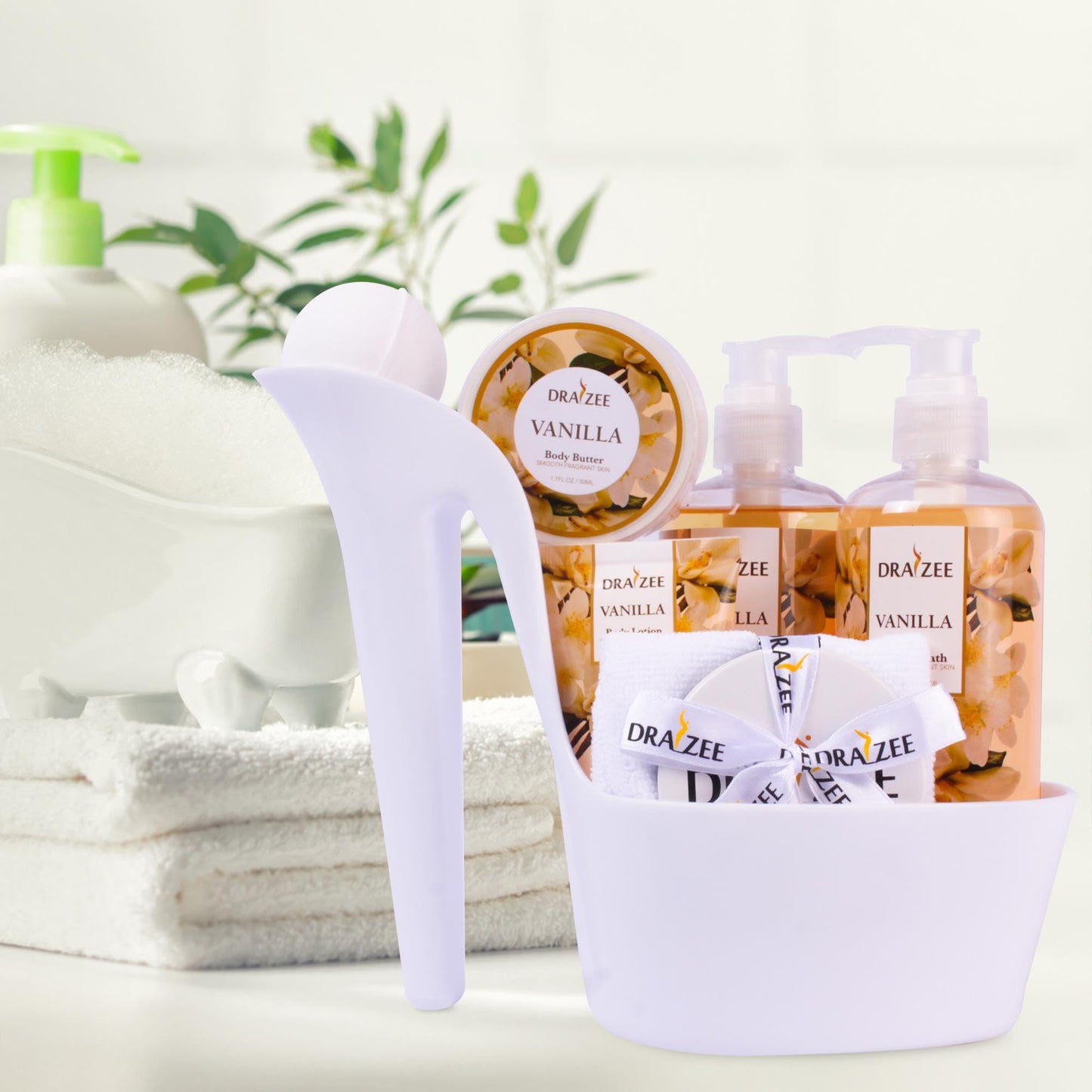 Draizee Heel Shoe Gift Basket for Women, 8 Pc Vanilla Scented Set Beauty and Personal Care Draizee