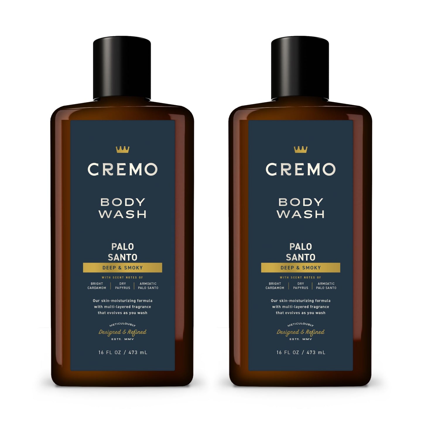Cremo Rich-Lathering Palo Santo (Reserve Collection) Body Wash, Notes of Bright Cardamom, Dry Papyrus and Aromatic Palo Santo, 16 Fl Oz (2-Pack) Beauty & Personal Care Cremo