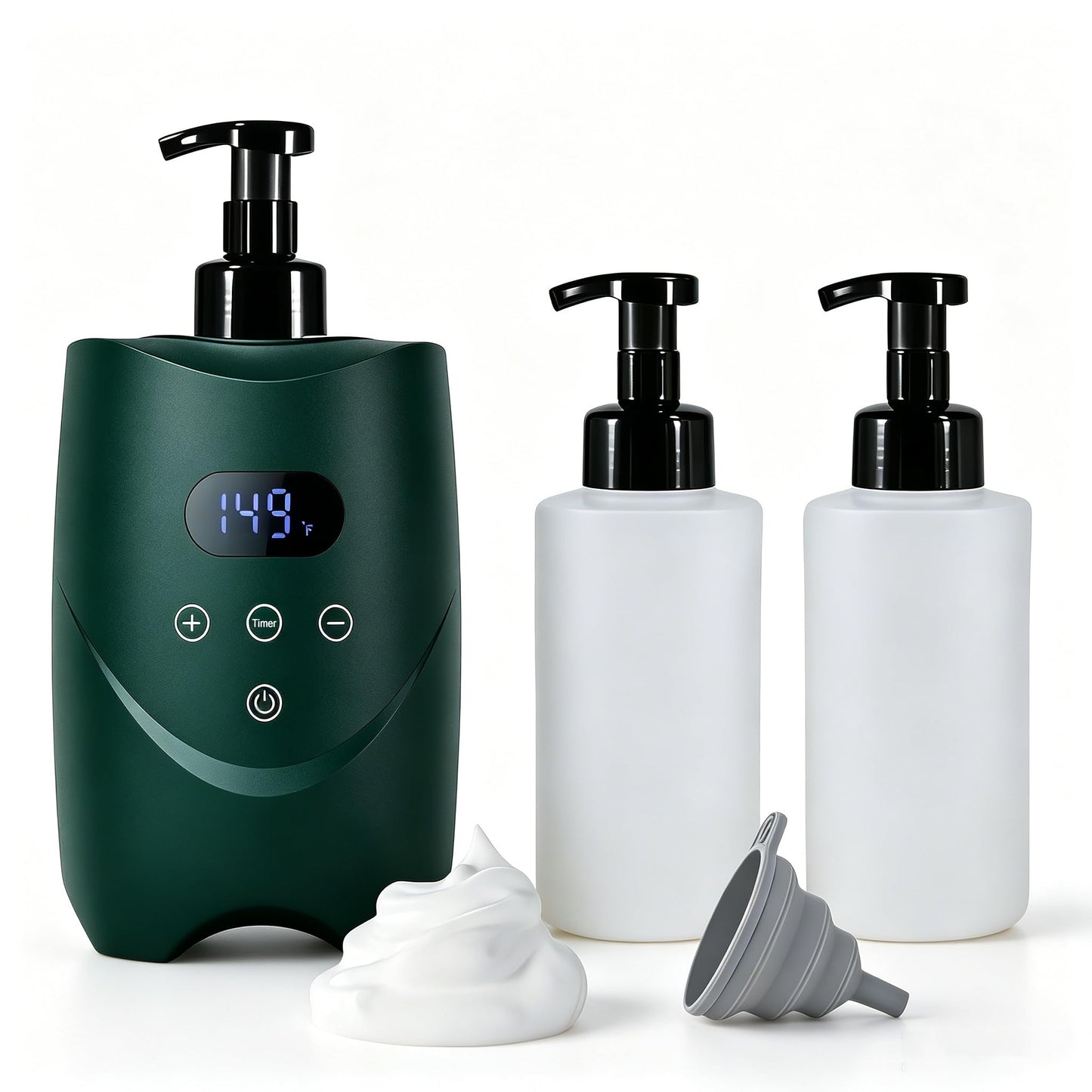 JOJOCOSMO Professional Hot Lather Machine, Fast Heating Shaving Cream Warmer with 1-24H Timer,°F/°C Display, 2 Detachable Bottles for Shaving, Barber Beauty and Personal Care JOJOCOSMO