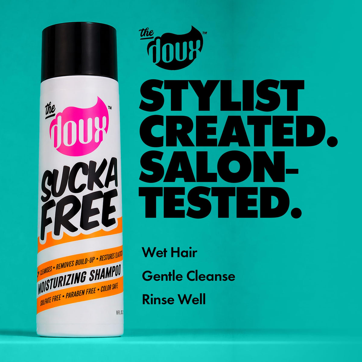 The Doux SUCKA FREE Moisturizing Shampoo, Sulfate-Free Cleanser, 8 oz