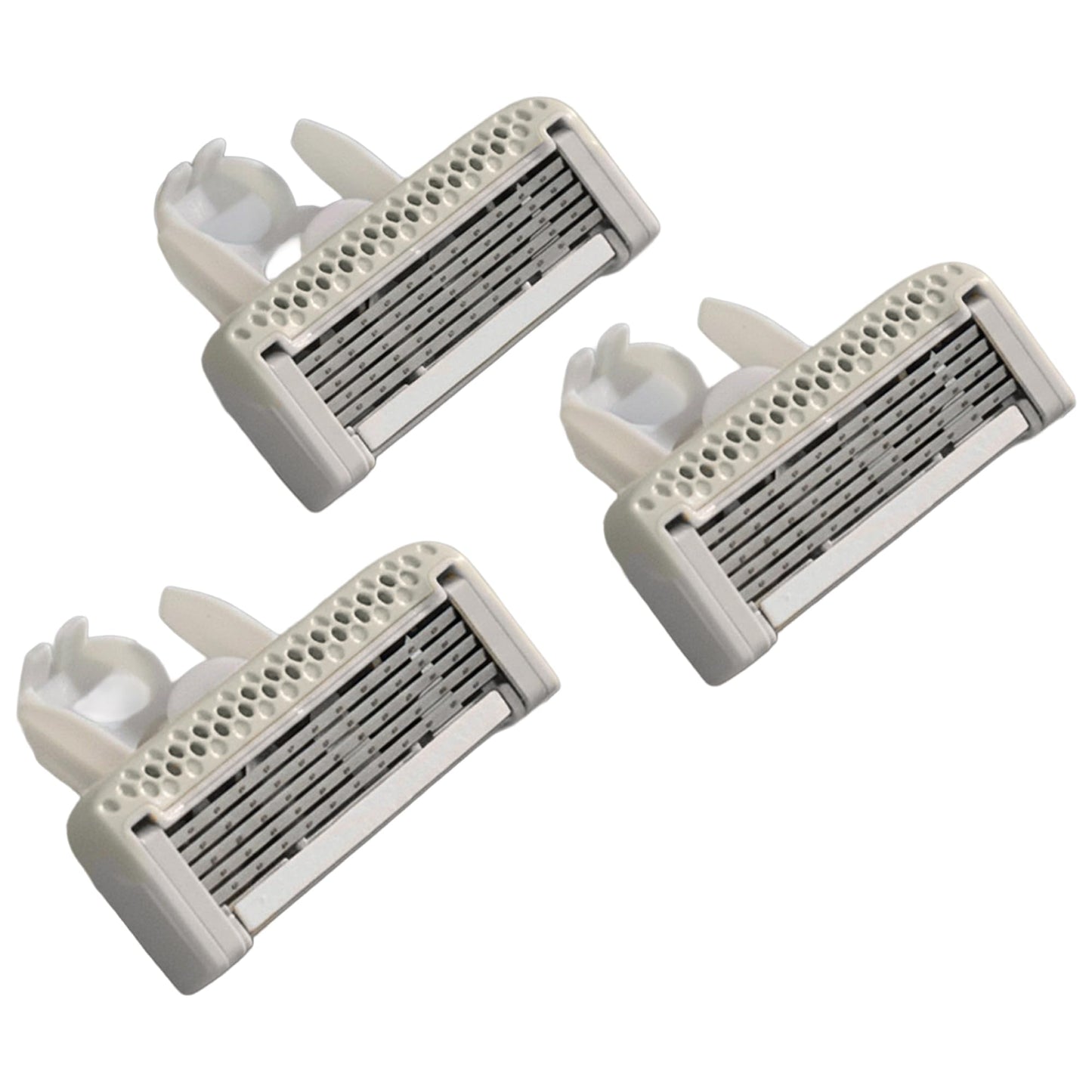 SKAURA Face Shaving Replacement Cartridges - 3 5-Blade Precision Razor Refills with Back Trimmer, Patented Design, Sensitive Skin Compatible, Easy Beauty and Personal Care SKAURA