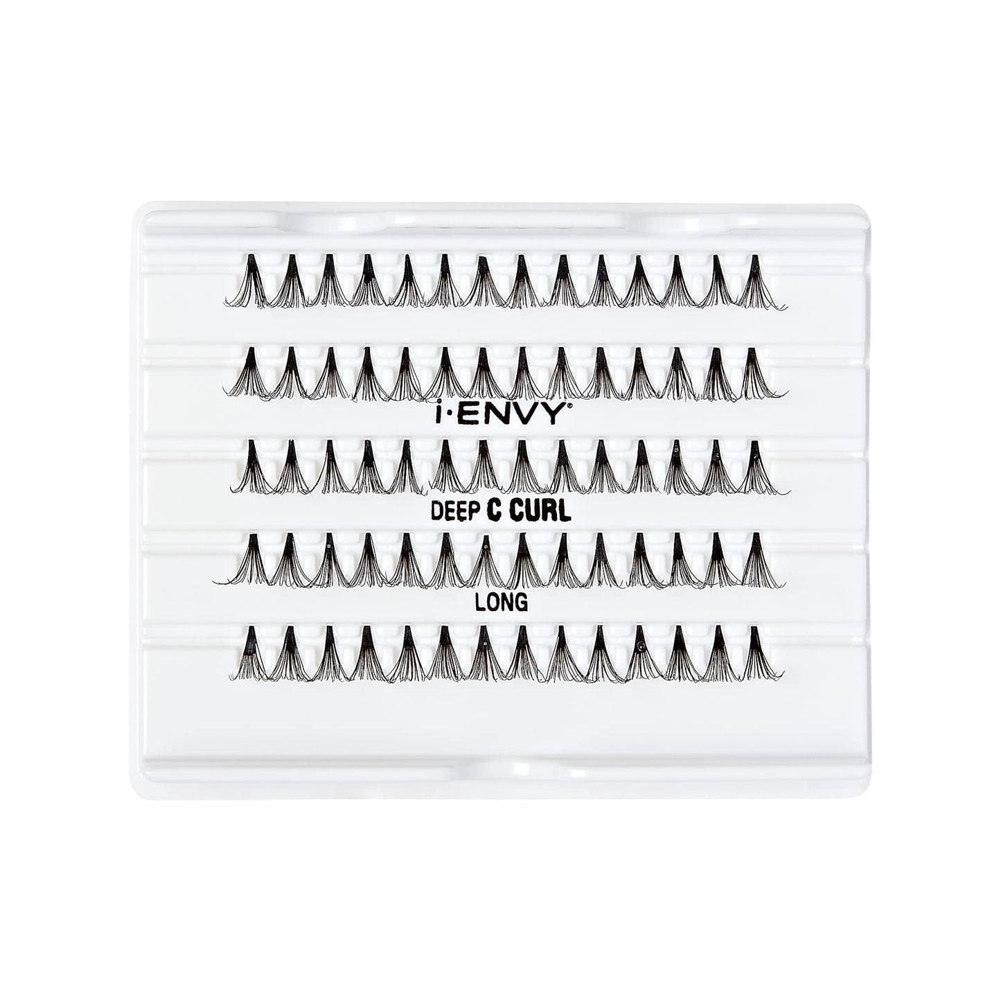 iENVY False Eyelashes Deep C Curl Individual Lashes Natural Finish Eyelash (Long) Beauty & Personal Care i•ENVY