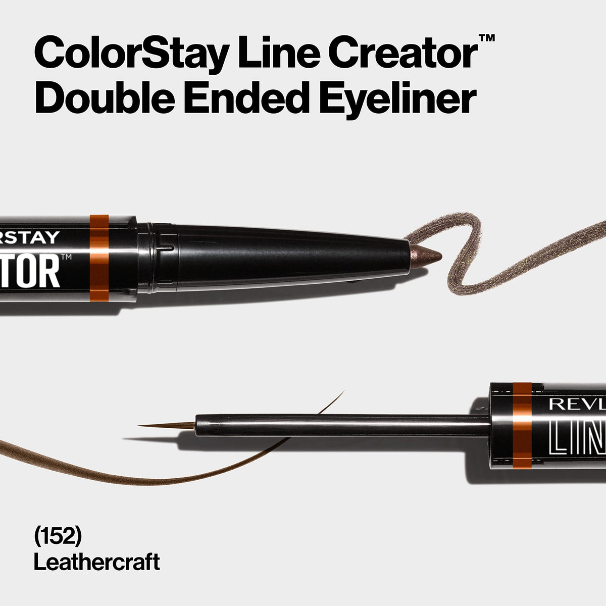 REVLON Liquid Eyeliner & Smoky Kohl Pencil, ColorStay Line Creator Eye Makeup, Waterproof & Transferproof, 152 Leathercraft, 0.004 oz Beauty & Personal Care REVLON