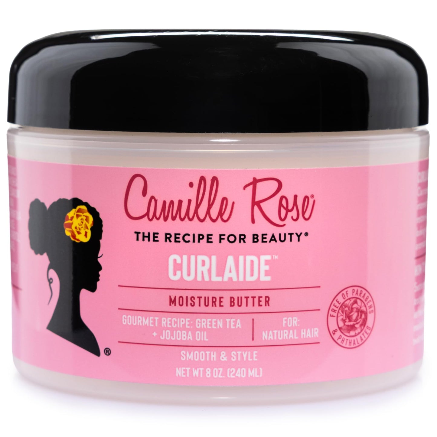 Camille Rose Curlaide Moisture Butter - Curly Hair Cream with Green Tea & Jojoba, Detangler, 8 Fl Oz Beauty & Personal Care Camille Rose