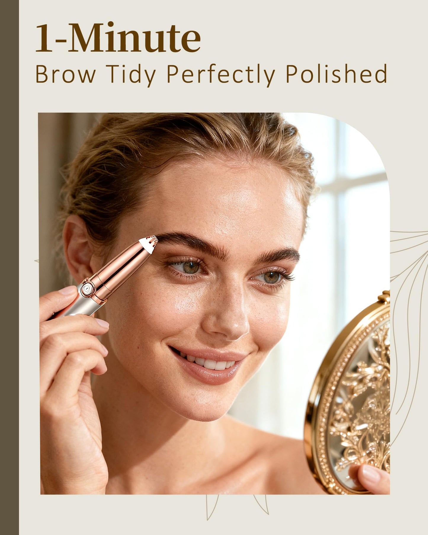 Eyebrow Trimmer for Women, Eyebrow Razor: Rechargeable Eyebrow Hair Remover with 2 Replacement Heads & LED Light, Electric Painless Eye Brow Shaver Beauty and Personal Care TeethBliss