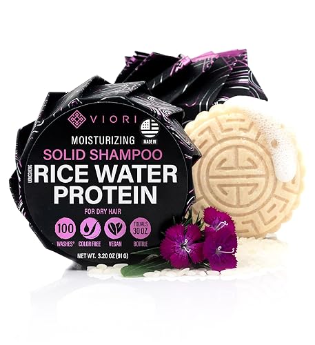 Viori Terrace Garden Shampoo Bar Made with Rice Water - Handcrafted All Natural Shampoo Bars - Sulfate Free Beauty & Personal Care Viori