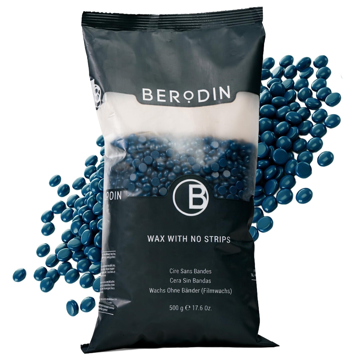 Berodin Blue Hard Wax Beads, Flexible Stripless Formula, Low Temperature for Face, Brows, Underarms, Bikini & Brazilian, Professional Hair Removal Wax Beauty and Personal Care Berodin