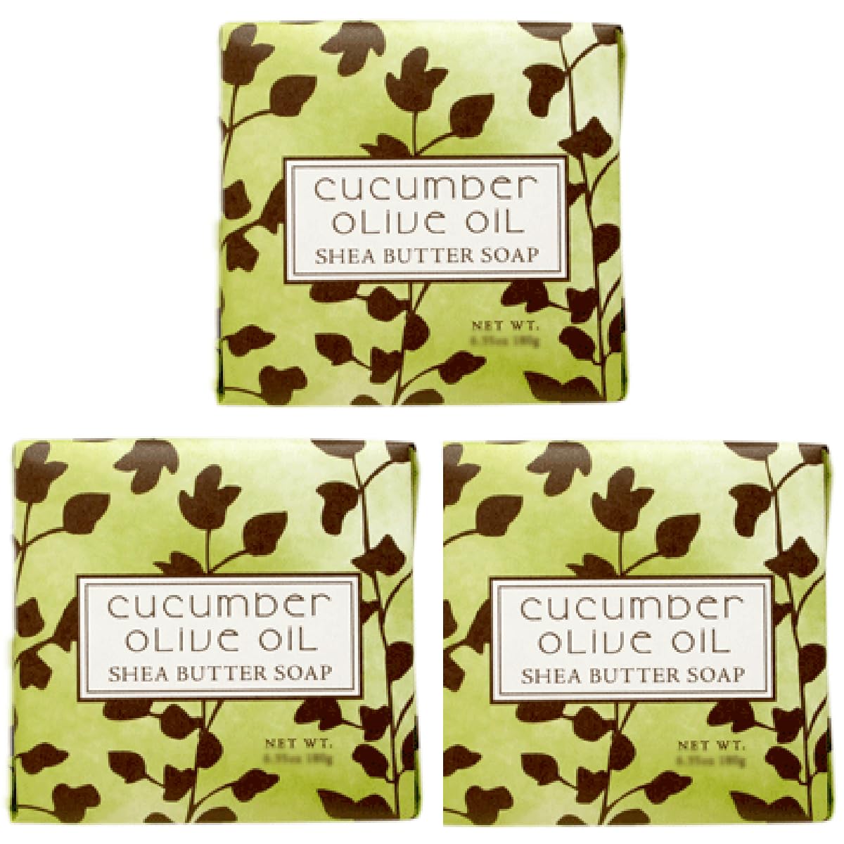Toeah Botanic 1.9oz Soaps, Cucumber Olive Oil, 3 Pack Beauty & Personal Care Greenwich Bay