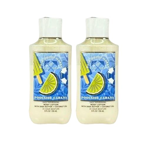 Bath & Body Works Body Lotion Pack of 2, 8oz Each (Poolside Cabana) Beauty & Personal Care Bath & Body Works