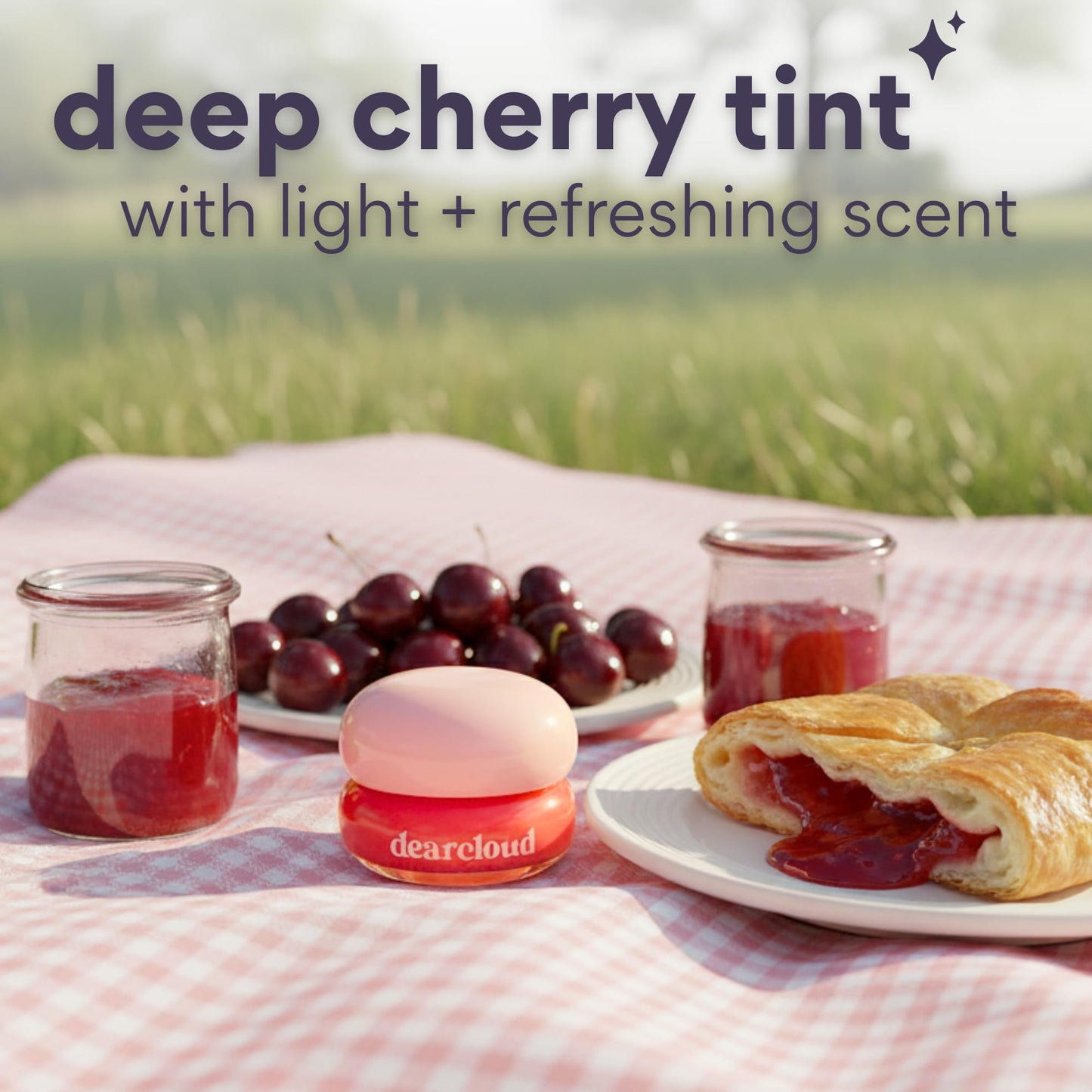 dearcloud Dewy Lip Jam - Lip Balm with Vitamin E (Deep Cherry) Beauty and Personal Care dearcloud