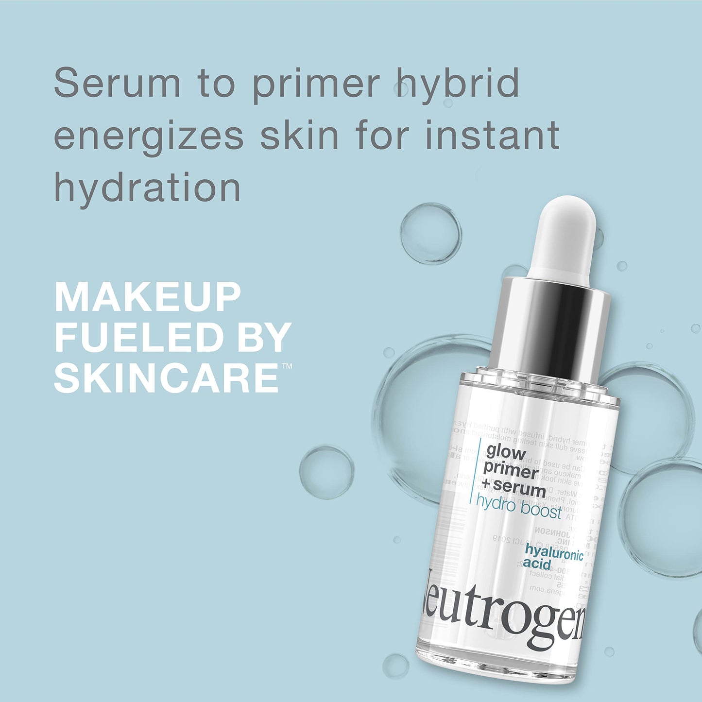 Neutrogena Hydro Boost Glow Booster Primer & Serum, Hydrating & Moisturizing Face Serum-to-Primer Hybrid, Infused with Purified Hyaluronic Acid Beauty & Personal Care Neutrogena