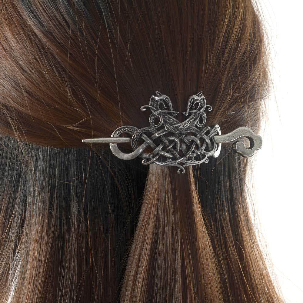 Viking Celtic Hair Clips Hairpins- Viking Hair Accessories Celtic Knot Hair Pins Antique Silver Hair Sticks Irish Hair Decor Accessories for Long Hair Beauty & Personal Care LQQQL